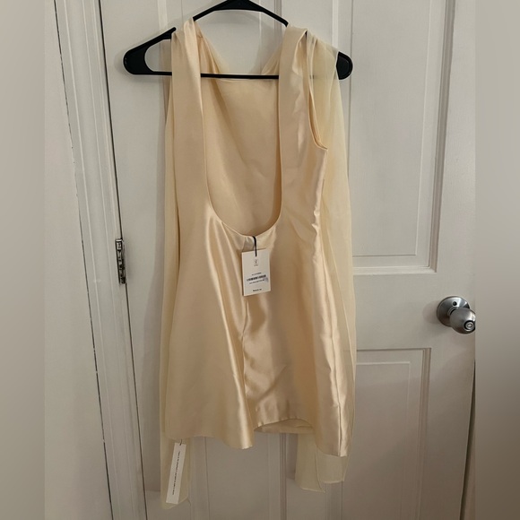 Reformation Ecru Dress Champagne - Size 4 - Picture 6 of 9
